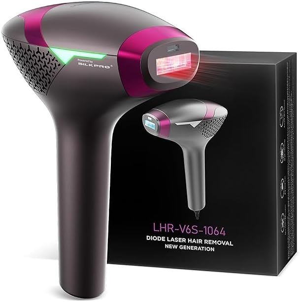 DermRays 1064nm Diode Laser Hair Removal for Women Men Skin Tone 1-6 Ice Cooling Hair Removal Wide Angle Hair Removal for Face Body Deep Skin