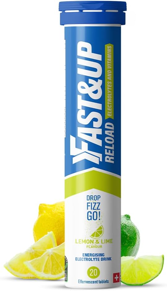 Fast&Up Reload, Electrolytes & Hydration Effervescent Tablets, 20 Count, Lemon & Lime Flavour