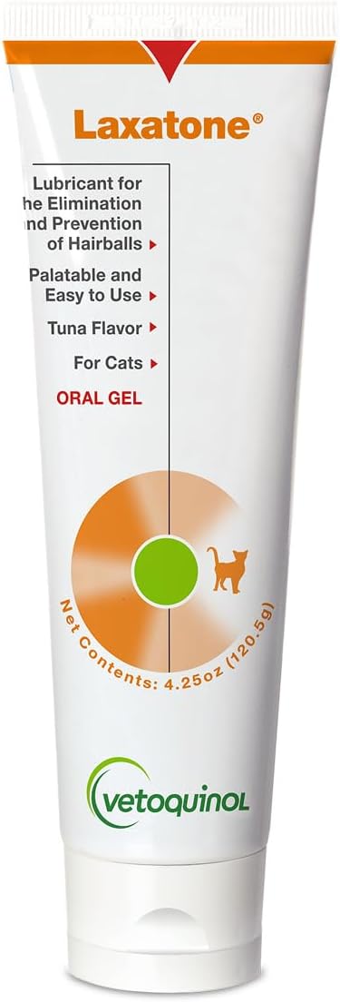Vetoquinol Laxatone, Tuna Hairball Gel for Cats, 4.25 oz