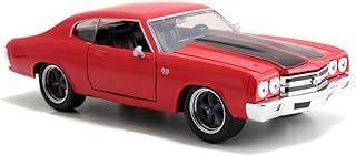 Jada Toys & Furious Dom's Chevy Chevelle SS Die-cast Car, Toys for Kids and Adults Fast & Furious Movie 1- 1:24 Diecast - '70 Chevy Chevelle SS Red