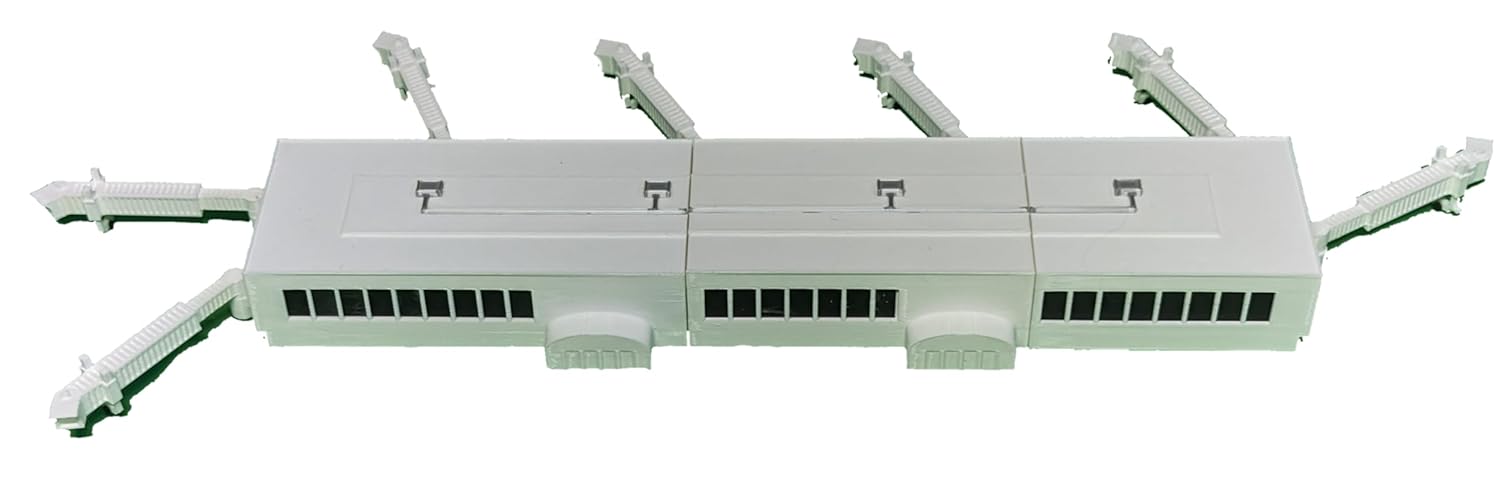 Airport Terminal with Jetbridges Compatible with Daron Toy Jets, 3d printed