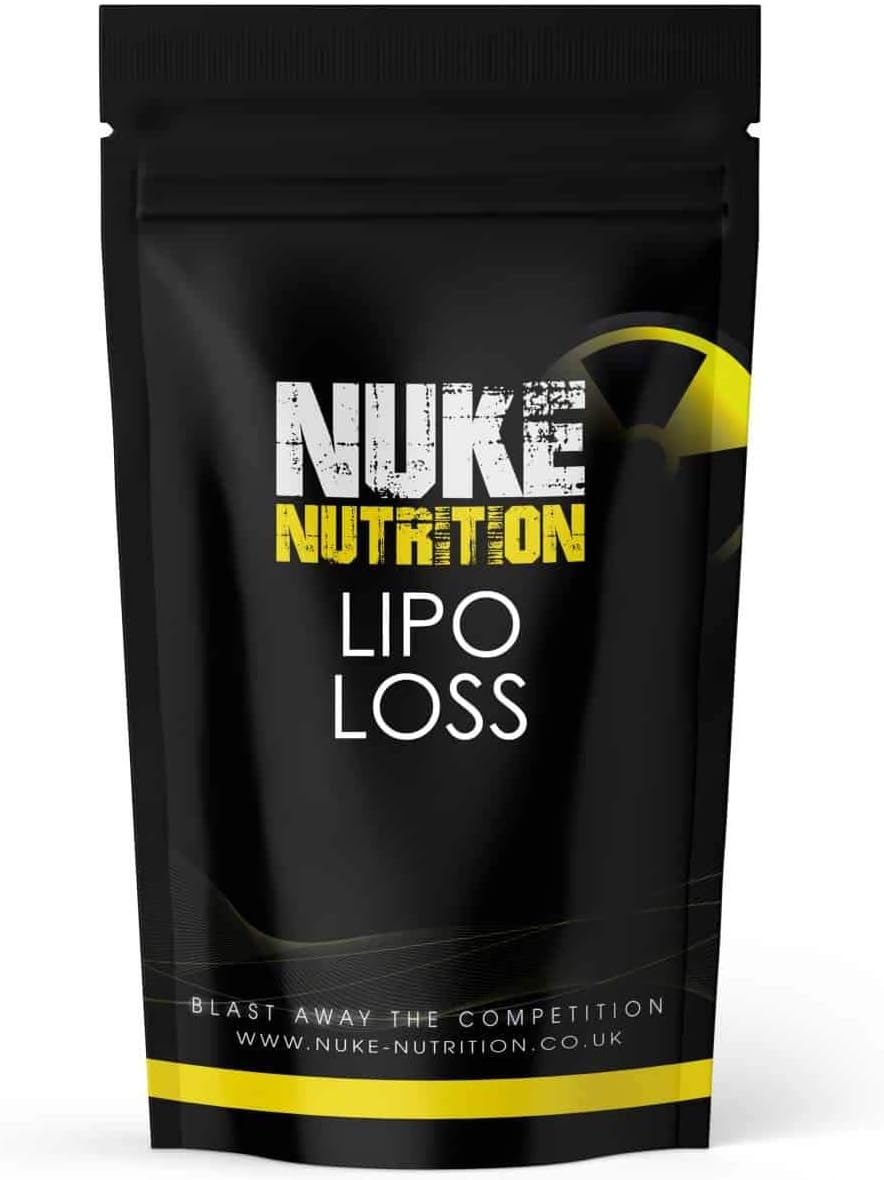 Nuke Nutrition Lipo Loss Tablets | 60 Tablets | Maximum Strength Weight Loss That Work Fast | Keto Shred Fat Burning | Contains Ginseng, Green Tea, Acai Berry & Caffeine | Thermo Fat Burn