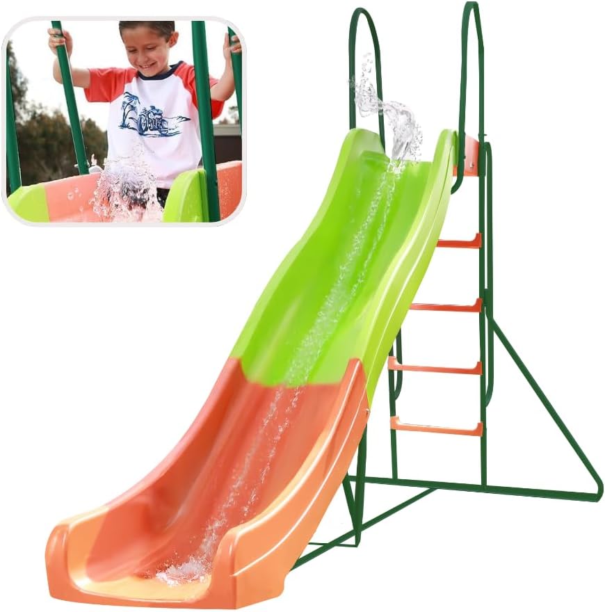 PLATPORTS Kids Slide - Kids Swing Sets for Backyard - Playground Sets for Backyards - Outdoor Playground Equipment for Ages 4-8