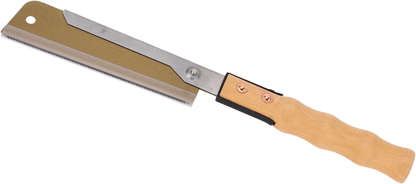 7 Inch Hand Saw, HRC60 to 63 Degrees and High Toughness, SK5 High Carbon Steel Wooden Handle Dovetail Saw for Woodworking, Gardening, Home
