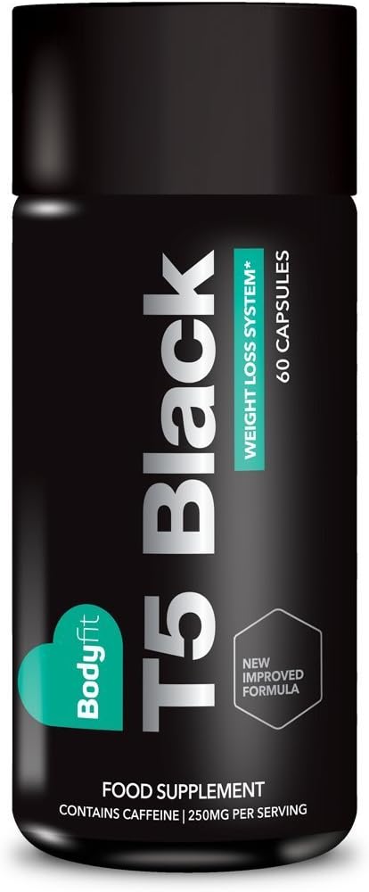 Bodyfit T5 Fat Burner: Diet Pills That Work Fast for Women and Men - Healthy Weight Management - 60 Capsules