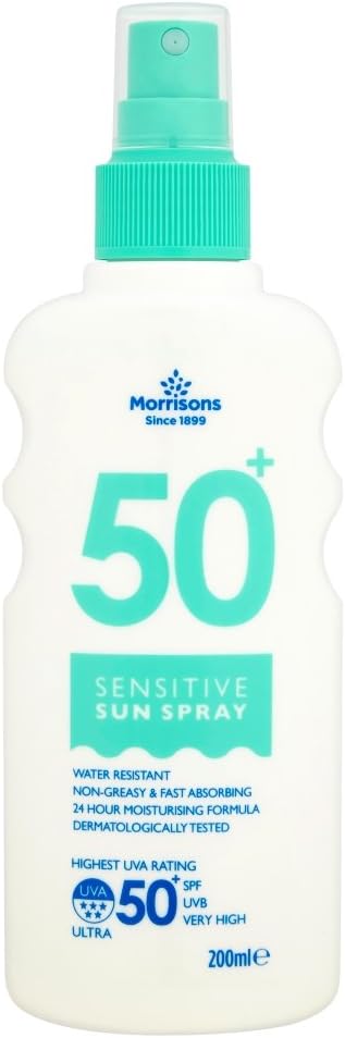 Morrisons Sensitive Sun Spray SPF50, 200ml