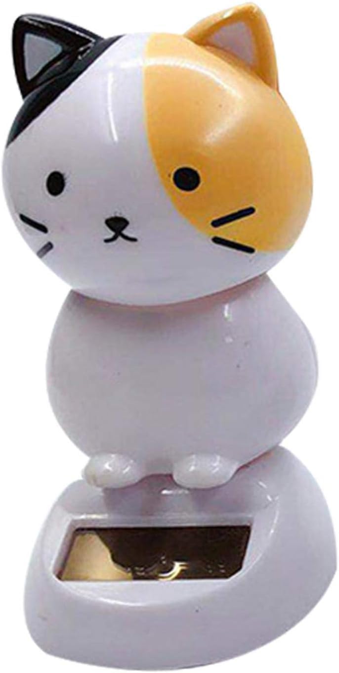 Solar Wobble Figures, Solar Dancing Cat, Bobble Head Cat Ornaments, Innovative Cat Solar Figure Statue Car Dashboard Decorations Ornaments Solar Bobble Head Figures, Solar Power Kits