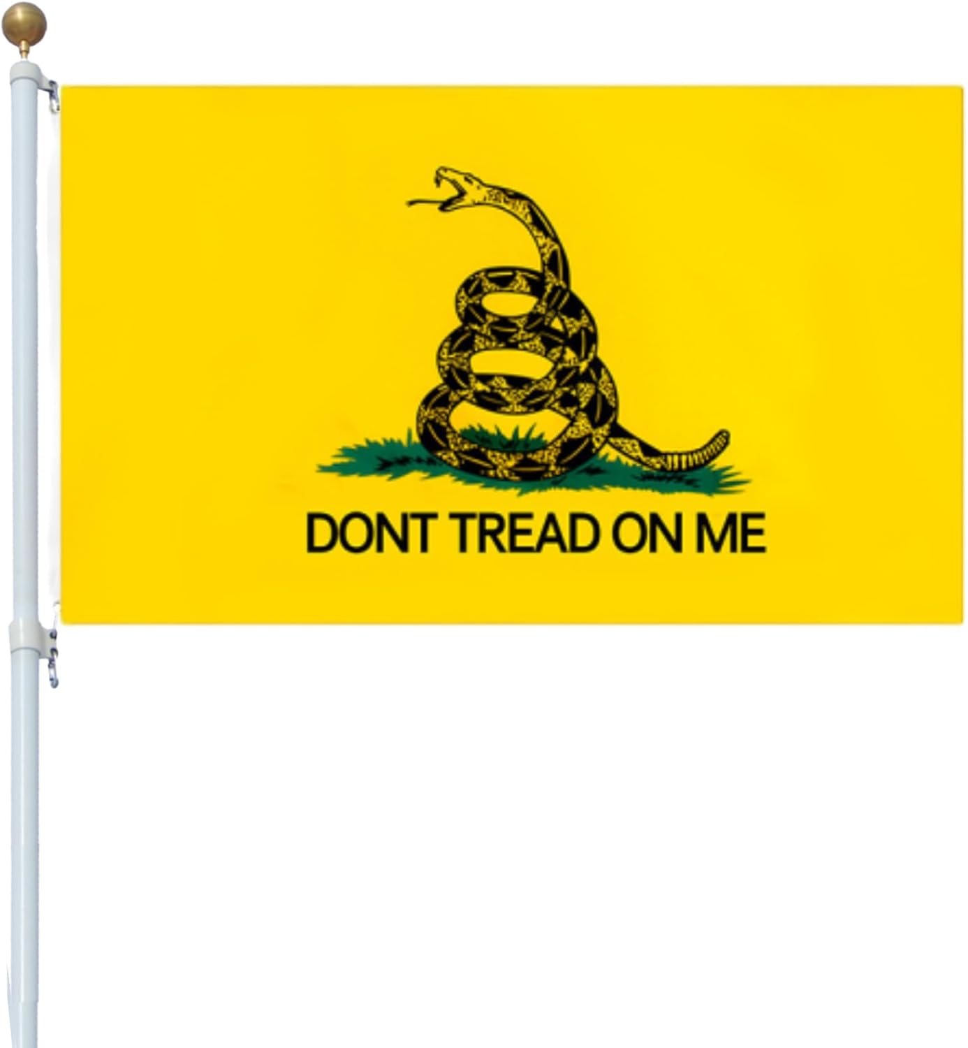 Dont Tread On Me Flag 3x5 Gadsden Flag Vivid Color Fade Resistant Double Stitched Flag with Brass Grommets