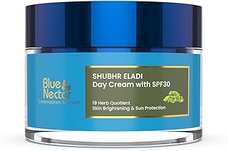 Blue Nectar Face Moisturizer with SPF 30 for Sun Protection & Skin Brightening | Plant Based Day Suncreen Face Cream for Women for Use as Facial Moisturizer for All Skin Types (19 Herbs, 1.7 Oz)