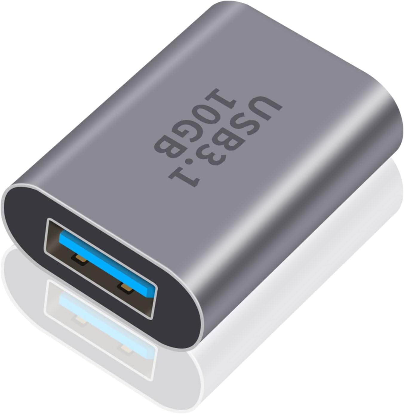 Poyiccot USB C to A Adapter 10Gbps, USB C Female to USB A Female Adapter 3.1 Gen2, Double-Side Transmission Type C to Type A Converter Compatible with iPhone, MacBook Pro, Galaxy, 1-Pack