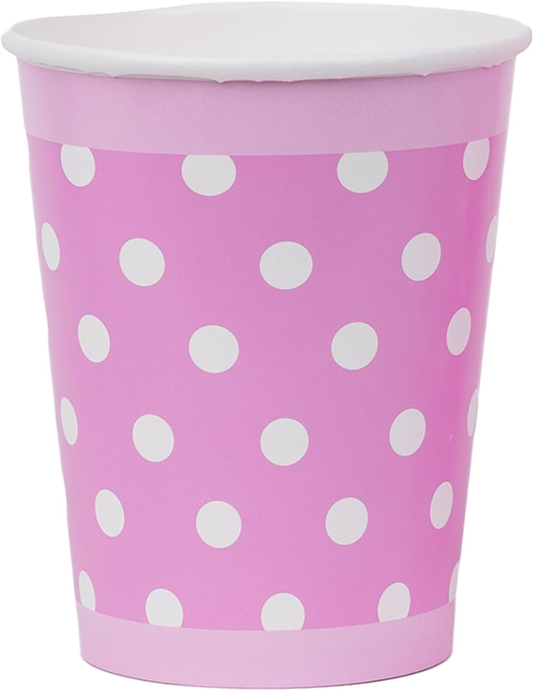 Talking Tables | 8X |Pink Disposable Paper Cups, Polka Dot, Home Recyclable, Eco-Friendly Party Supplies for Birthday, BBQ, Garden