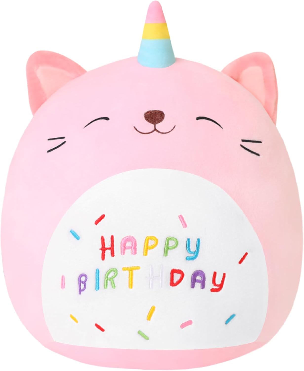 Xfrog Cat Plush Pillow 10" Cute Birthday Plushies Kawaii Unicorn Plush Toys Gifts for Kids 25CM