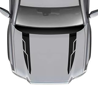 2pcs Car Hood Stripes Kit Bonnet Vinyl Decal Stickers for Toyota Tacoma 2004-Present (Matte Black)