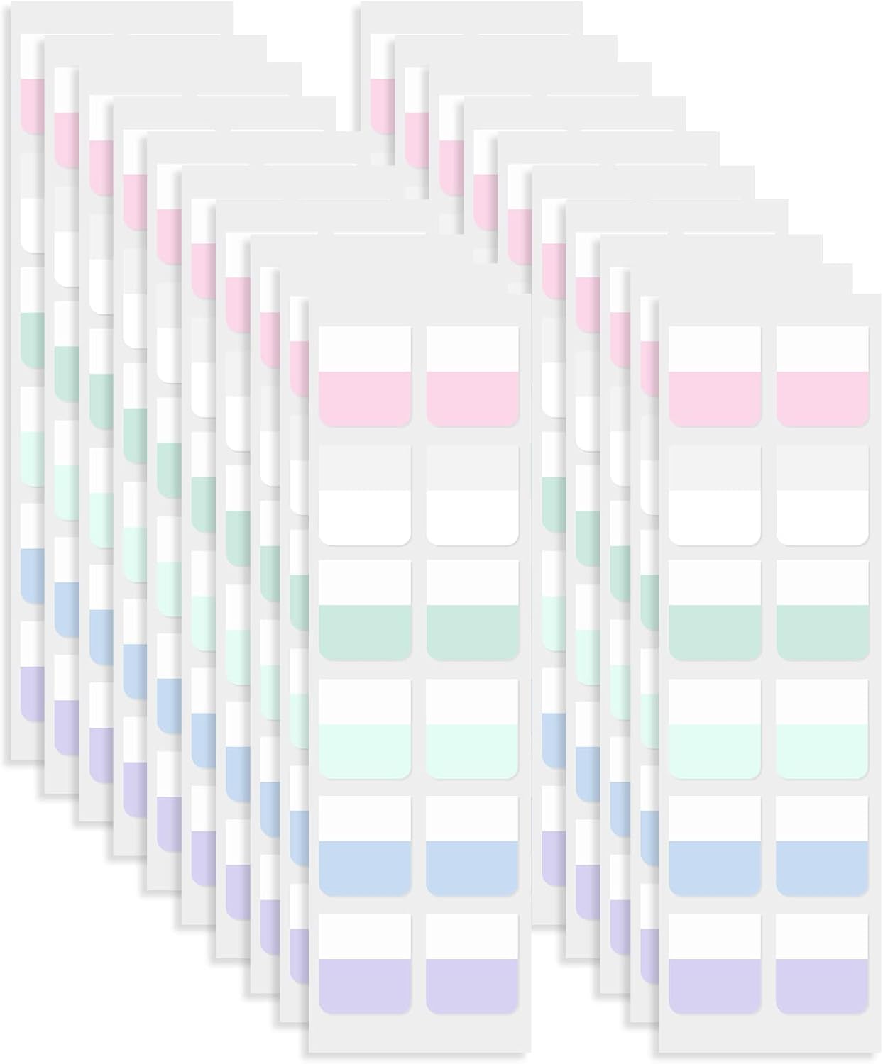 SAVITA 240pcs Sticky Tabs, Writable Page Tabs and Flags Self-Adhesive Reusable Page Markers for Reading Index, File Folders, Books Notes (Mixed Light Colors)