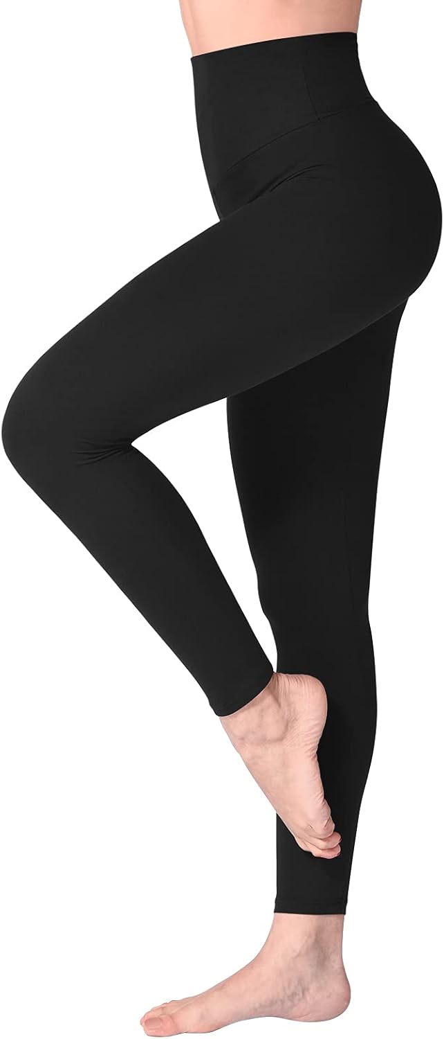SINOPHANT High Waisted Leggings for Women, Buttery Soft Elastic Opaque Tummy Control Leggings,Plus Size Workout Gym Yoga Stretchy Pants