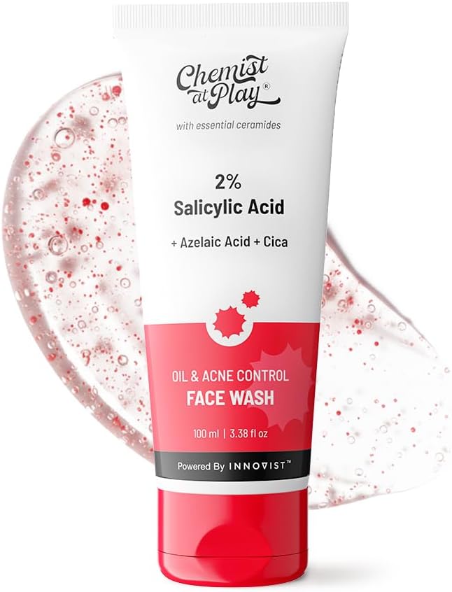 Chemist at Play 2% Salicylic Acid Face Wash For Oily Skin with Niacinamide | Prevents Acne & Removes Excess Oil | Sulphate Free, Anti Acne Face Cleanser | For Men & Women | 100 ml
