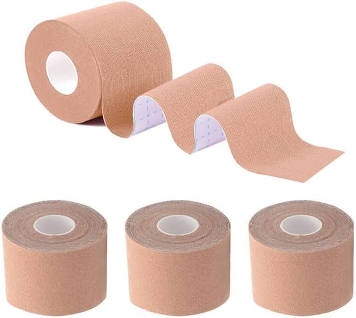 Kinesiology Tape,3 Rolls Elastic Sports Tape,Muscle Tape for Shoulder Knee Ankle Elbow Wrist Support (5cm*5m)