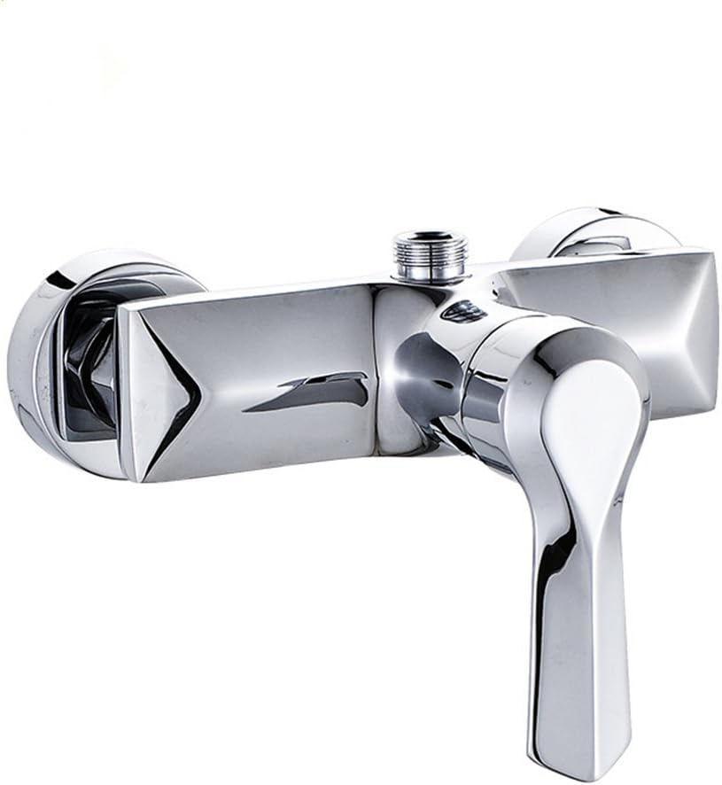 Brass Showering Mixer Wall-Mounted Shower Valve Faucet Single Lever Cold and Hot Water Tap for Bathroom, Clawfoot Tub, Outdoor, RV