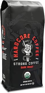 Hardcore Ground Coffee, High Caffeine, Strong Roast, 16 Oz