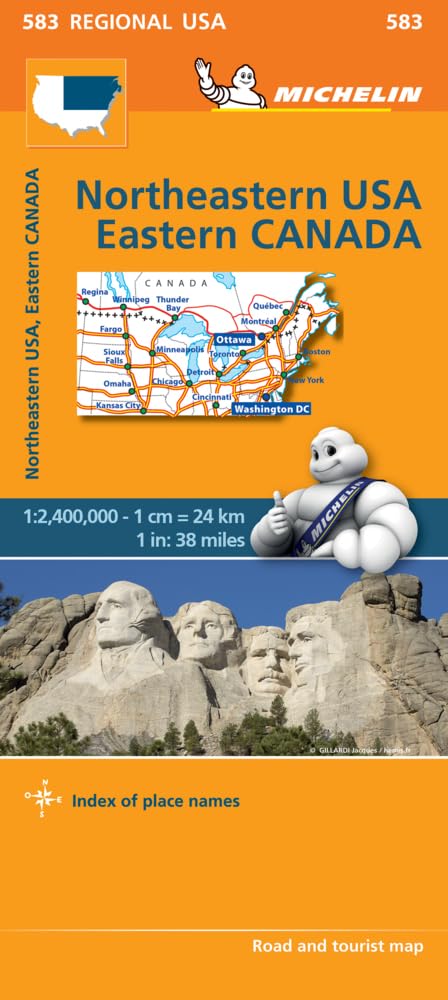 Northeastern USA, Eastern Canada - Michelin Regional Map 583: Map (Michelin Regional Maps)