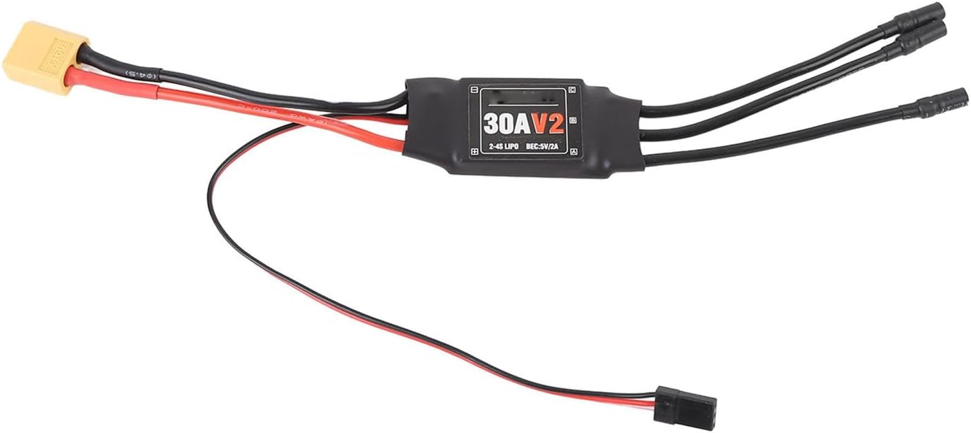 30A ESC RC Motor Brushless Speed Controller with XT60 and 3.5mm Female Plug Multiple Guard for RC Helicopter Airplane Multirotor Quadcopter