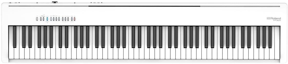 Roland FP-30X Digital Piano with Built-in Powerful Amplifier and Stereo Speakers. Rich Tone and Authentic Ivory 88-Note PHA-4 Keyboard for unrivalled Acoustic Feel and Sound. (FP-30X-WH), White