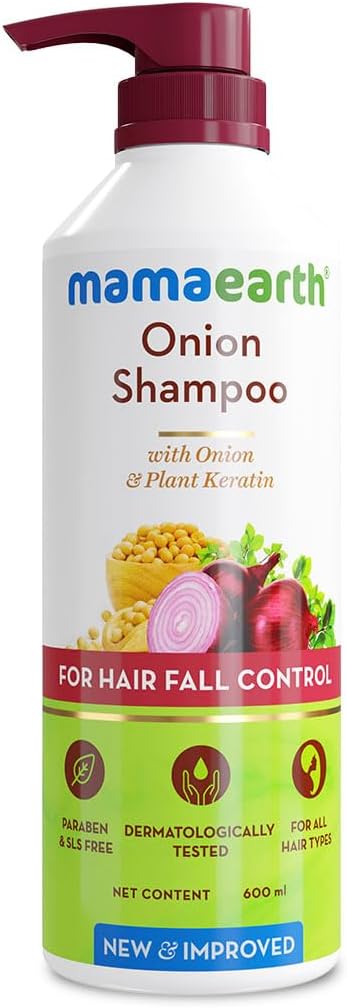Mamaearth Onion Shampoo with Onion & Plant Keratin - 600 ml