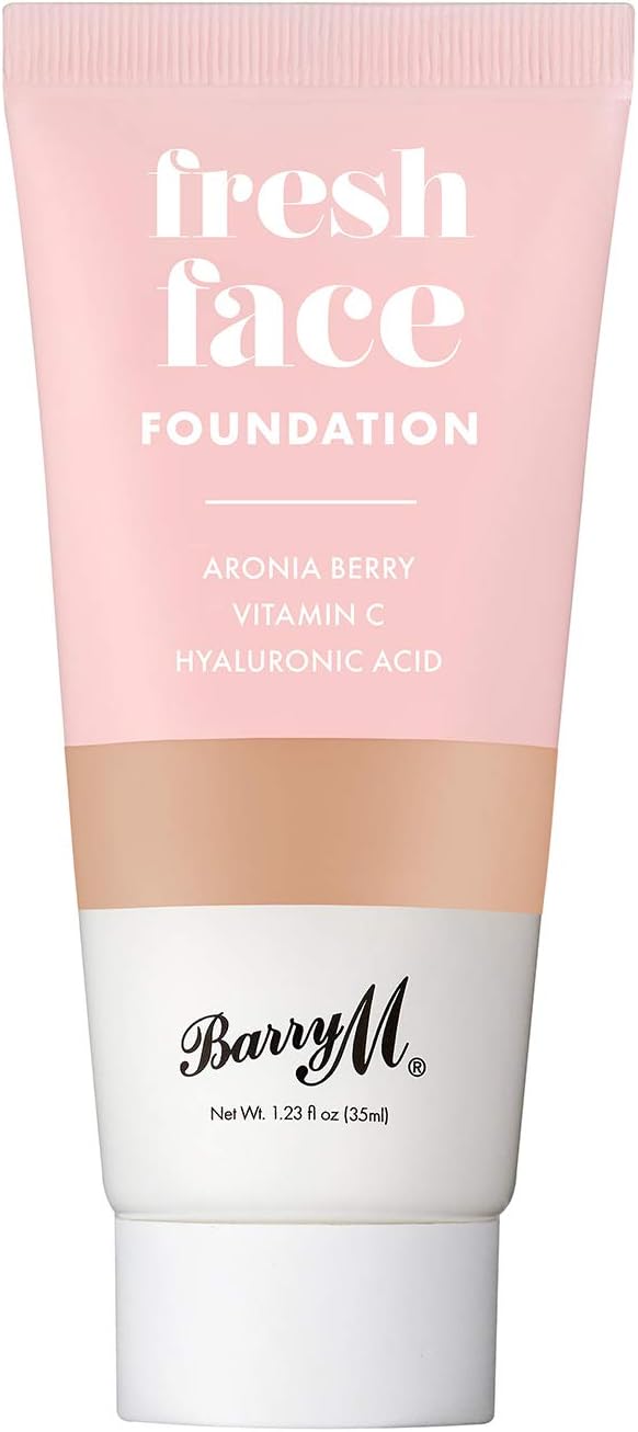 Barry M Cosmetics Fresh Face Lightweight Liquid Foundation Infused With Hyaluronic Acid And Vitamin C, Shade 9