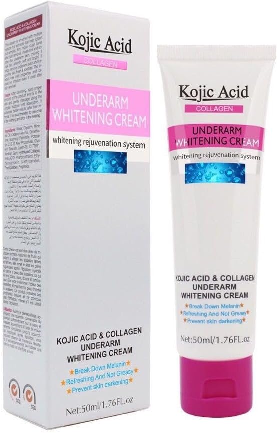 Kojic Acid Underarm Whitening Cream - Dark Spot Corrector for Body, Underarms, Armpit, Knees, Legs and Inner Thigh With Skin Bleaching for Acanthosis Nigricans