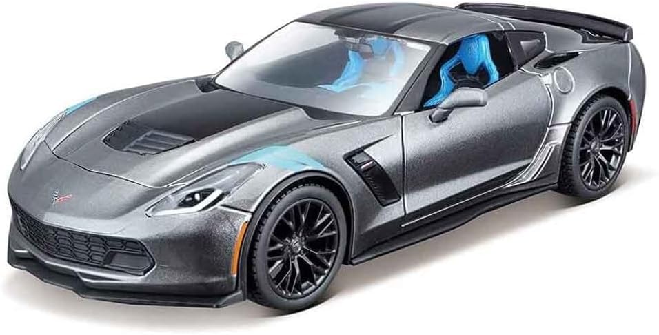 Maisto 1:24 Assembly Line 2017 Chevrolet Corvette Grand Sport - Grey
