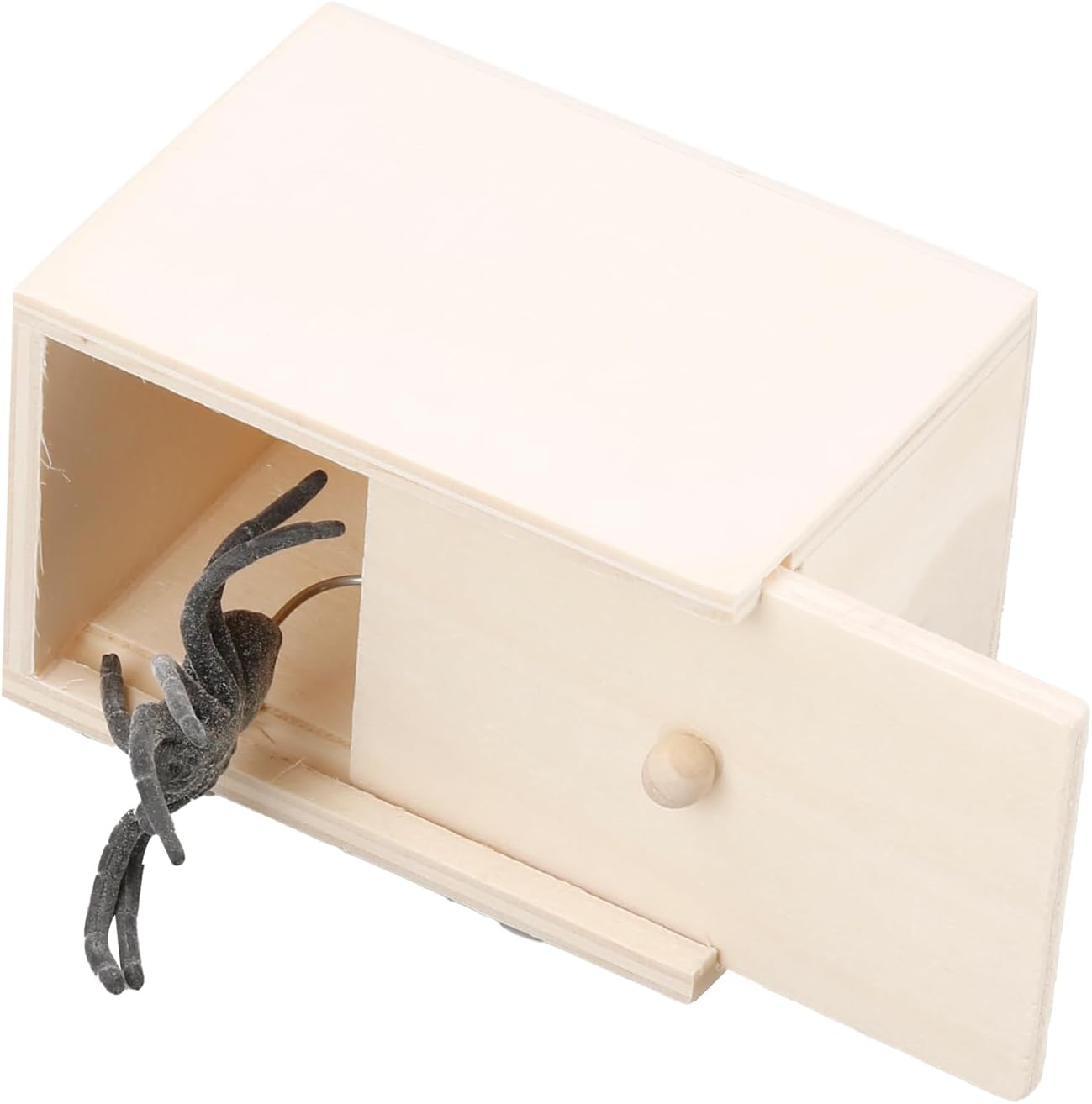 Tabanzhe Brand Spider Prank Scare Box - Spider Scare Wooden Box - Spoofing Creative Neat Toys with Bugs and Spiders - Wooden Gag Joke Toys for Gift, Party Favors