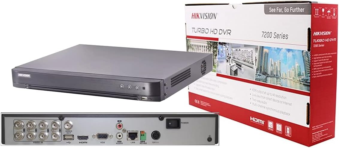 Hikvision - DVR Hikvision 8 Channel HDTVI + 4 Channel IP 6MP + HDD 1TB Audio - DS-7208HQHI-K1