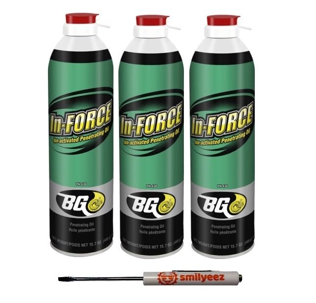 Smilyeez Listing for BG in-Force PN 438 Ion Activated Penetrating Oil (3 Cans) and Smilyeez Pocket Screwdriver