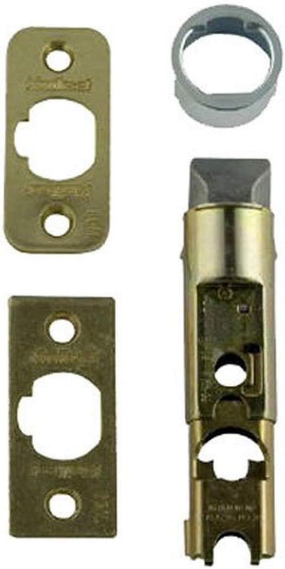 Kwikset 1826-18 6-Way Adjustable Plain Latch, Polished Brass