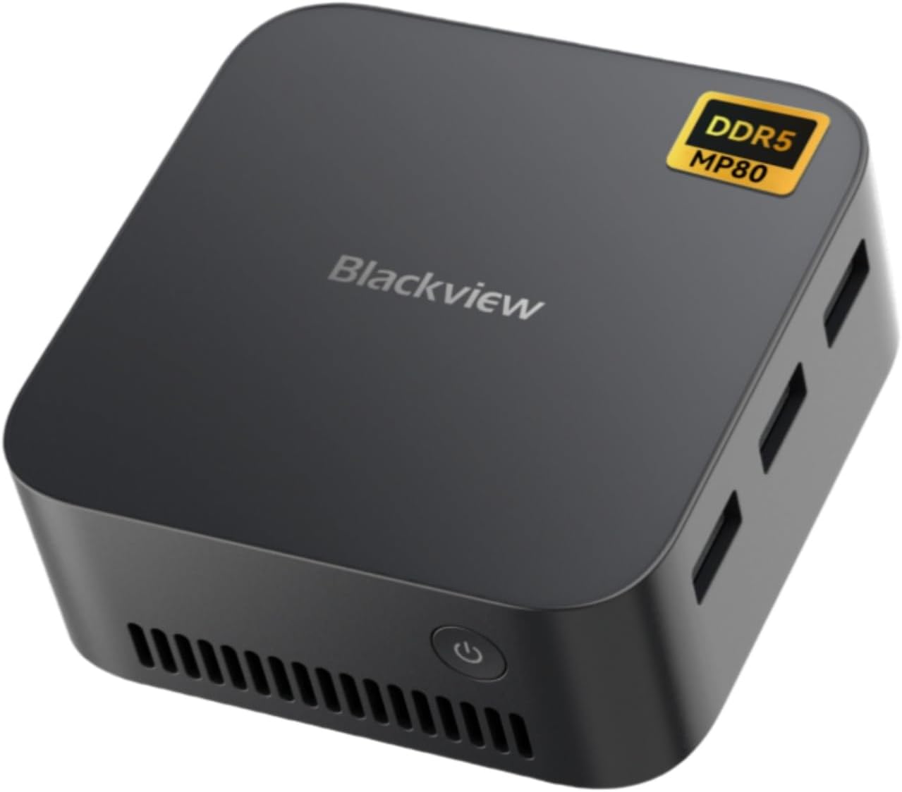 Blackview MP80 Mini PC DDR5 Intel N95, Mini Computers 16GB RAM 512GB M.2 SSD, Micro PC Office Computer, 4K UHD 3 HDMI, Dual LAN RJ45/Wi-Fi/Bluetooth, Energy-Efficient, Business/Home