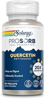 SOLARAY Quercetin Phytosome - 20X Absorption - Easy-to-Digest Antioxidants Supplement for Overall Health Support - Vegan and Made Without Soy - 60-Day Guarantee - 30 Servings, 30 VegCaps
