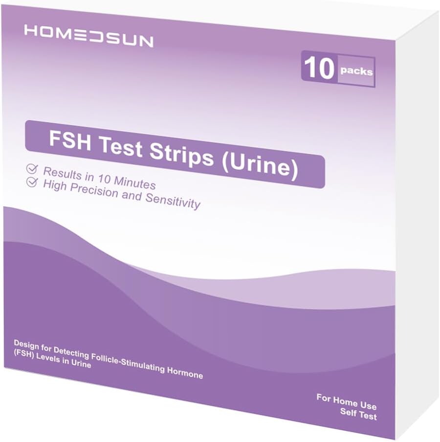 10 Pack FSH Menopause Test Strips at Home Fertility and Ovarian Function Test Kit Accurate and Easy to Use Detect Hormone Kit for Women