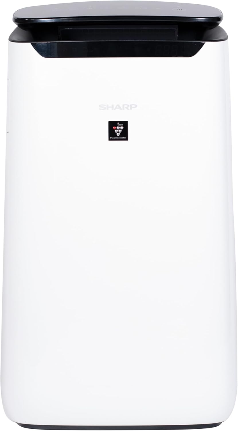 SHARP Smart Air Purifier Compatible w/Alexa. Plasmacluster Ion Technology and Triple Filtration, including True HEPA Filter. Covers up to 2,430 sq ft for XL Rooms, for Dust, Smoke & Pollen. FXJ80UW
