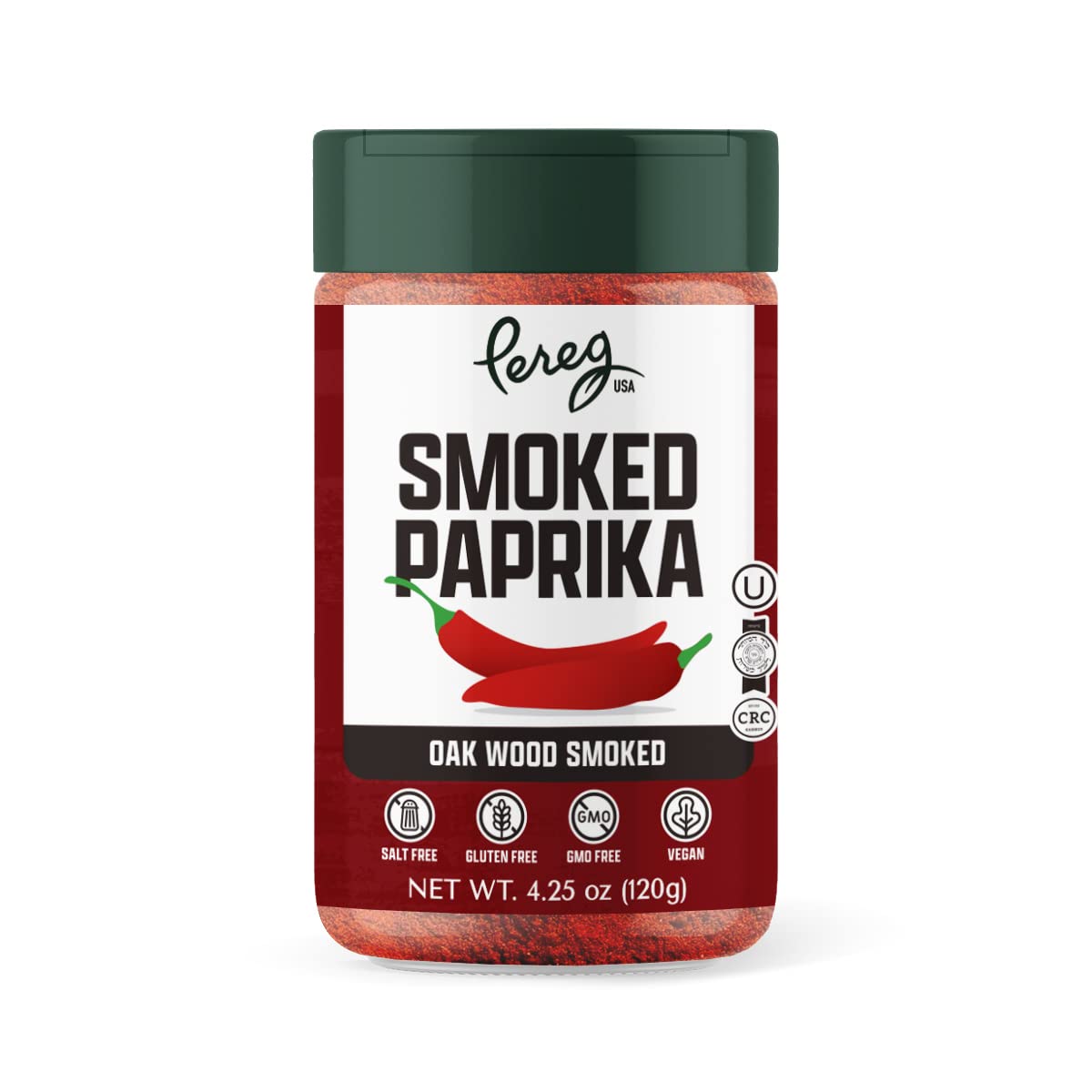 Smoked Paprika Spice (4.25 oz) - Smoked Ground Red Chili - Made from Nora Pepper & Smoked Over Oak Logs - Strong Wood Smoked Flavor - Certified Non GMO, Vegan, Kosher, Keto, Pantry Staple