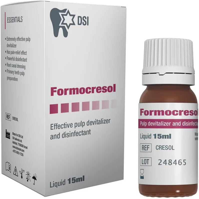 DSI Formocresol 15ml Bottle: Formo-Cresol Medication for Disinfecting & Devitalizing