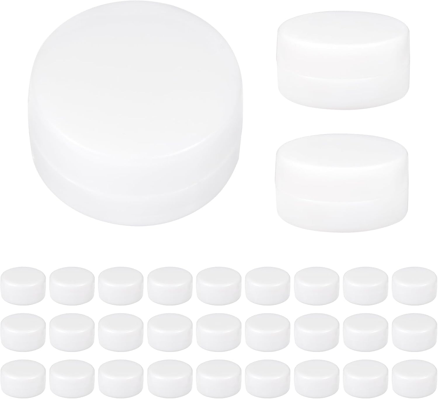 30 Pcs Squeakers for Inside Toys, Round Flat Rattles, Squeak Rattle Balls, Rattle Box, Plush Toy Repair Reed Insert Replacement, Noise Maker Inserts Squeakers for Dog Cat Pet Toy Repair (22mm)