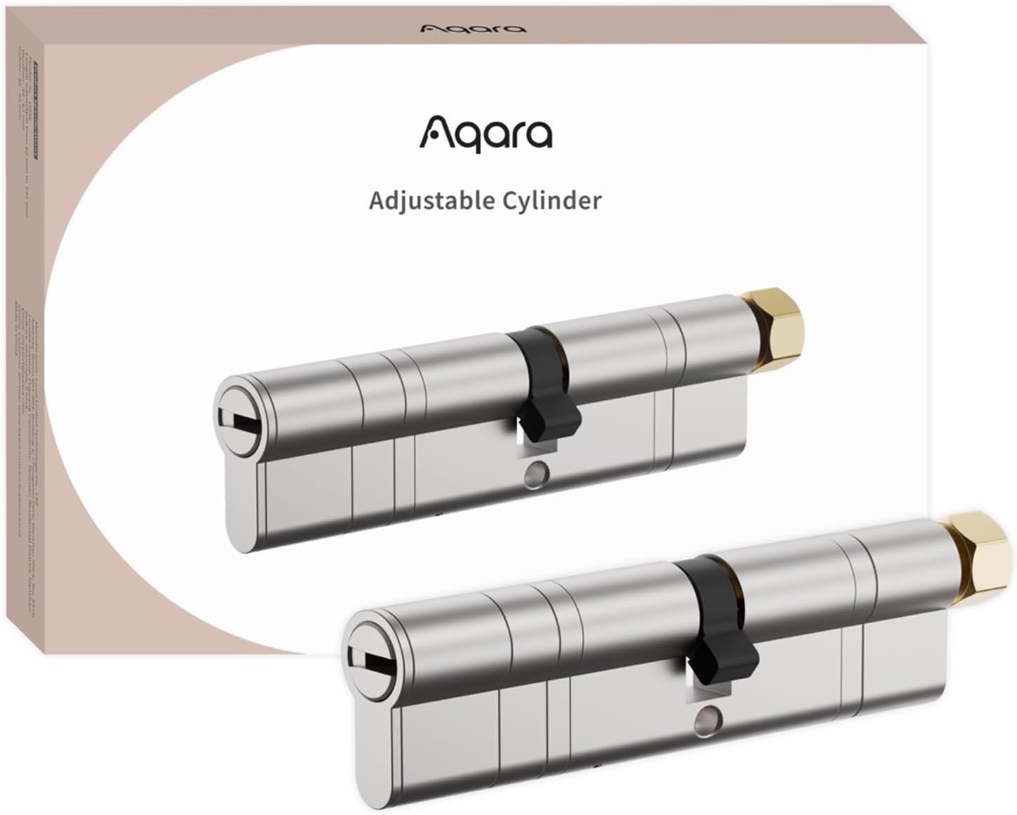 Aqara Adjustable Cylinder New Version, for Aqara Smart Lock U200,Universal Fit for All Types of Doors in EU, Easy to Install, Emergency Function, with 4 Keys Included