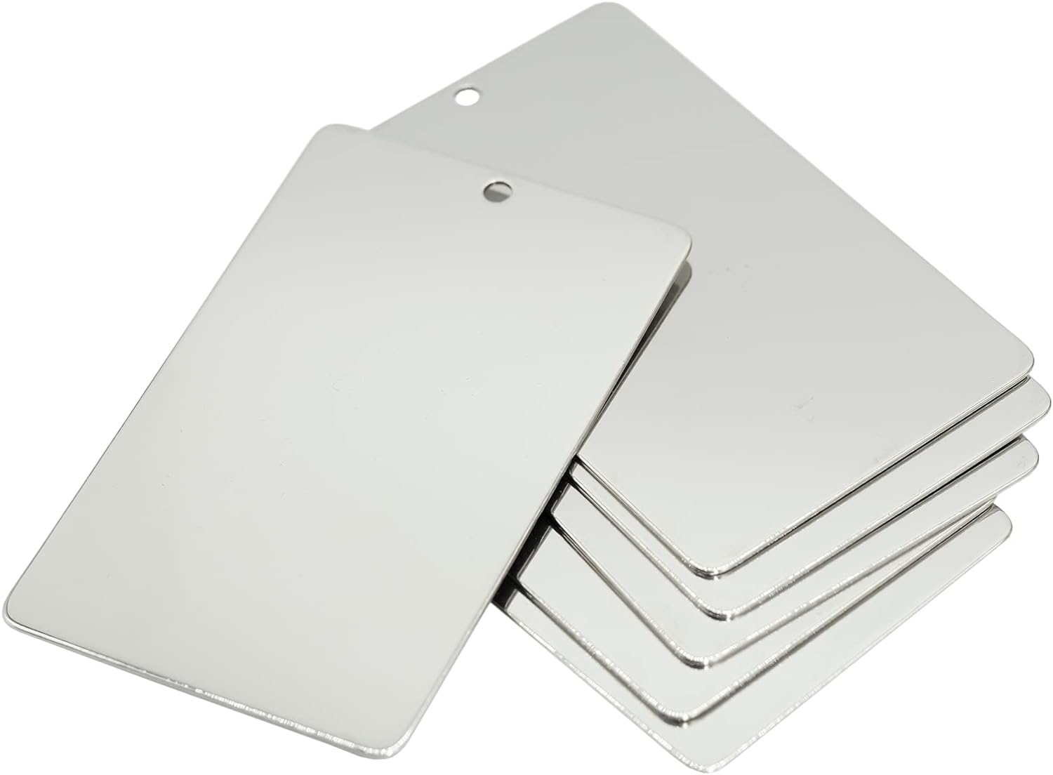 StayMax Metal Engraving Blank Stamping Blanks Stainless Steel Blank 10 Pack 3.3 * 2.1 Inch