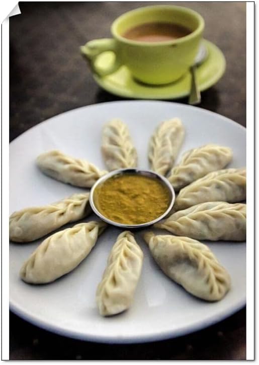 robertharding A2 Poster of Momos and milk tea, Kathmandu, Nepal, Asia (9598789)