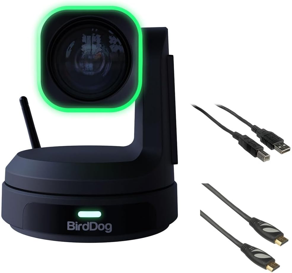 BirdDog X1 Ultra 4K Ultra HD NDI|HX3 12x Zoom PTZ Camera - Black