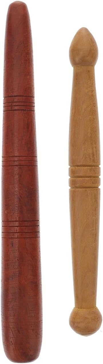 COHEALI Wooden Massage Rod 2Pcs Acupressure Bars Self-Massage Trigger Point Massaging Sticks for Reflexology and Body Massage