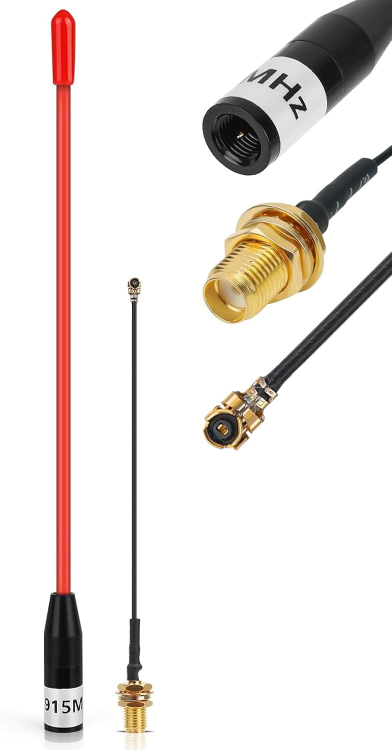 Meshtastic LoRa Antenna 868MHz 10dBi Gain - Omni SMA Male Connector 17cm Long Range Soft Whip Antenna (Red)