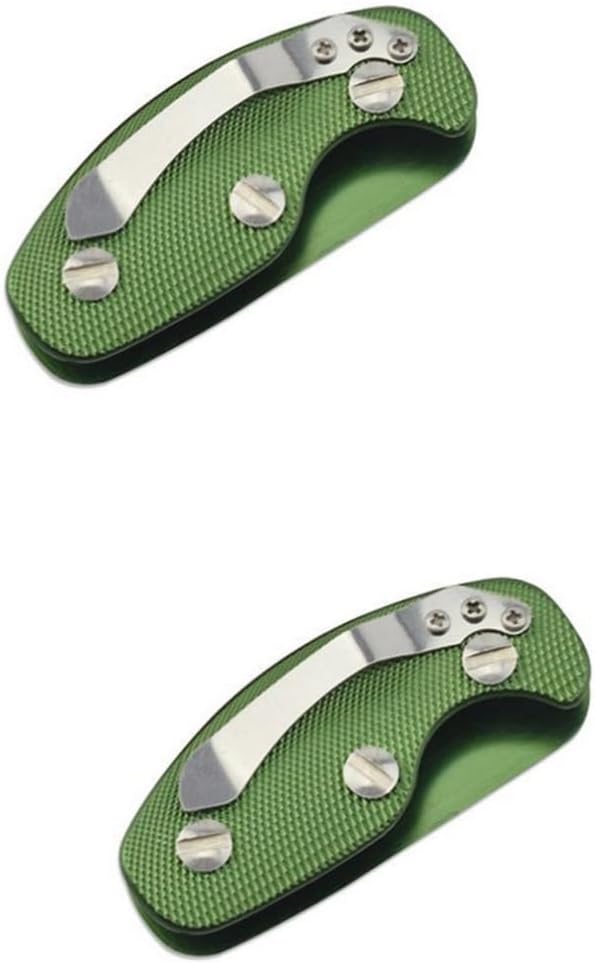 SHINEOFI 2pcs Mini Key Holder Aluminum Alloy Keyring Keyring Lanyard Key Carabiner Holder Clips