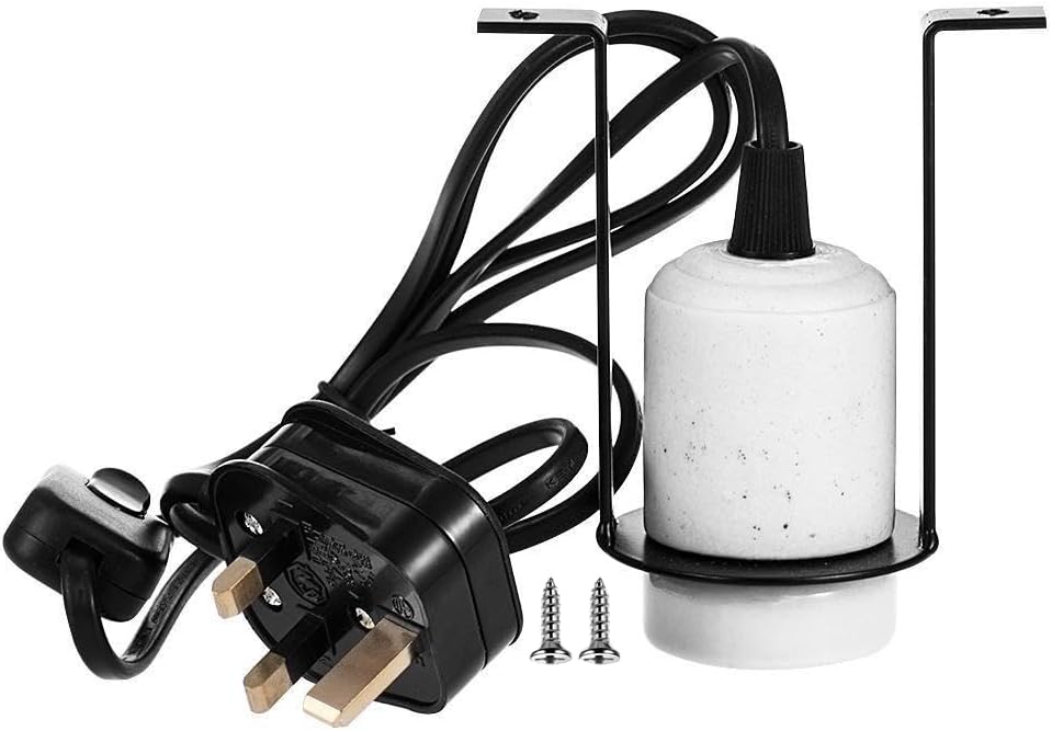 Reptile Ceramic Heat Lamp Holder E27 Bulb Pet Heater Bracket for Snake, Turtle, Lizard and Other Reptile