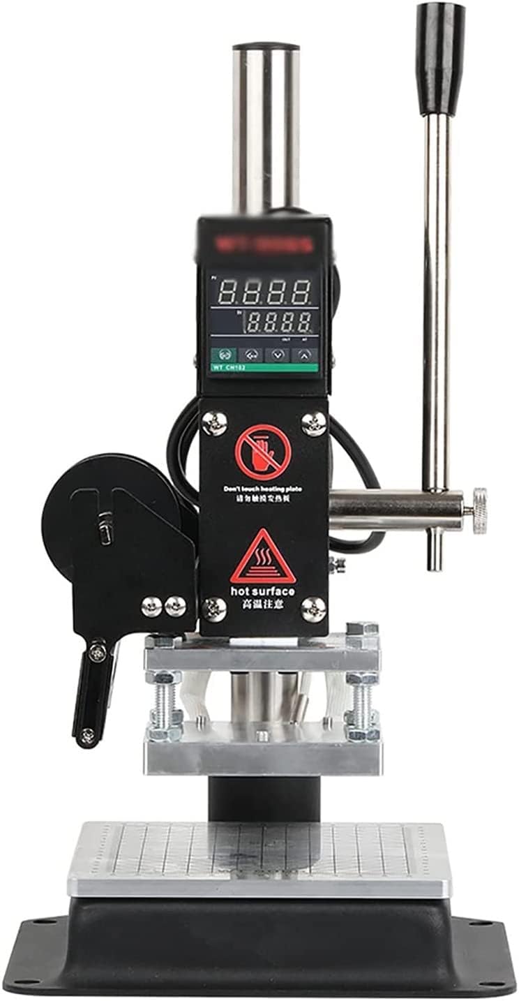 CAULO Hot Stamping Machine Leather Pressure Mark Machine Hot Foil Stamping Machine Embossing Bronzing Machine for DIY (8x10cm)